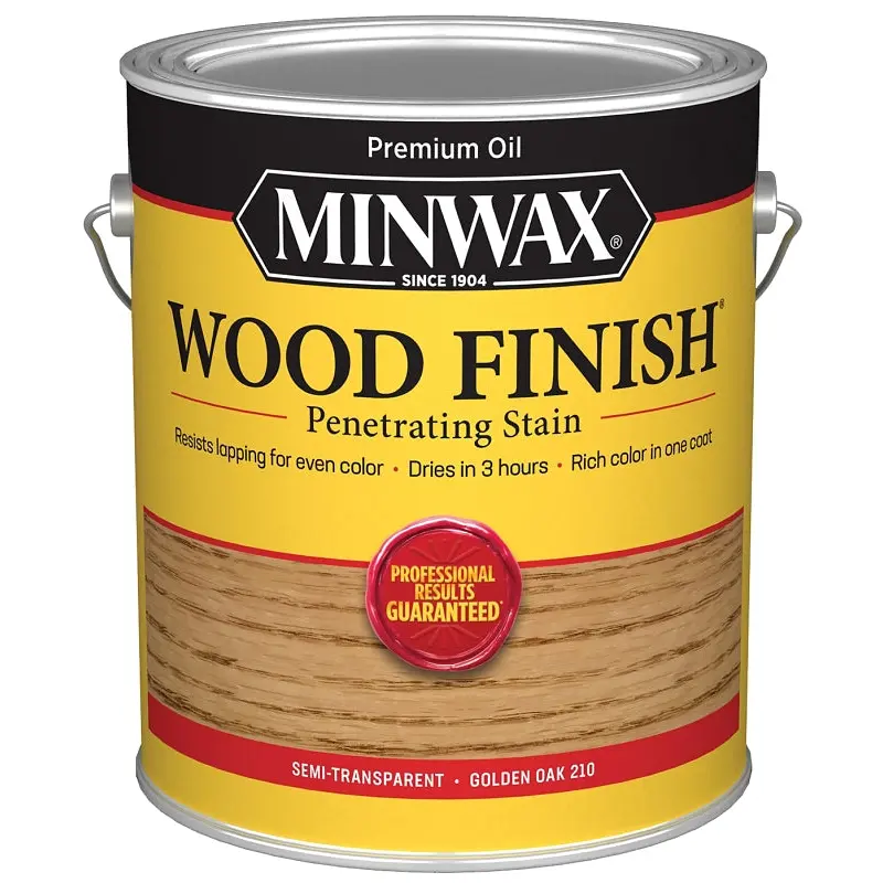 Minwax Wood Finish 710710000 Wood Stain, Golden Oak, Liquid, 1 gal, Can