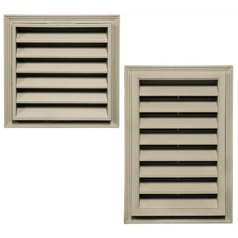 Builders Edge Rectangle Gable Vent - White12 x 18-Inch