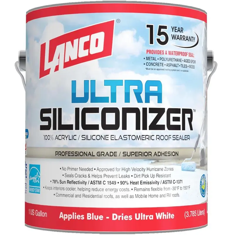 1 Gal. Ultra Siliconizer 100% Acrylic Elastomeric Reflective Roof Coating (Silicone-Modified)11 / gallon