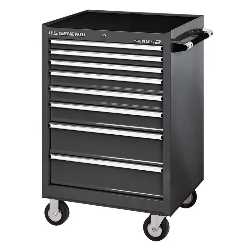 26 in. x 22 In. Single Bank Black Roller Cabinet