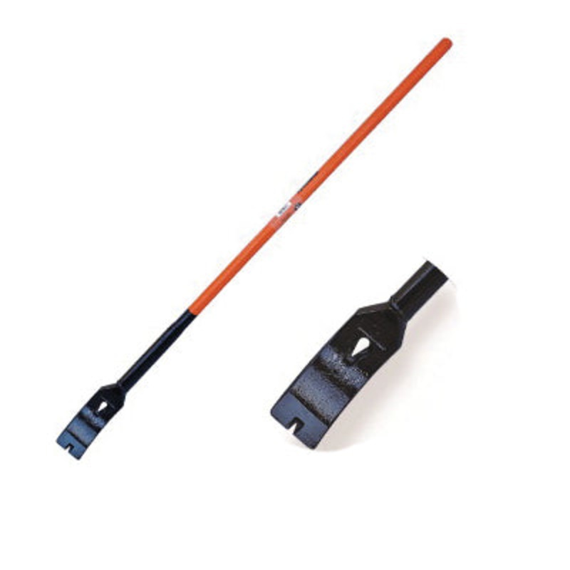 BN BNWB Wrecking Bar, 57 in OAL, Steel Bar, Steel Handle, Orange Handle