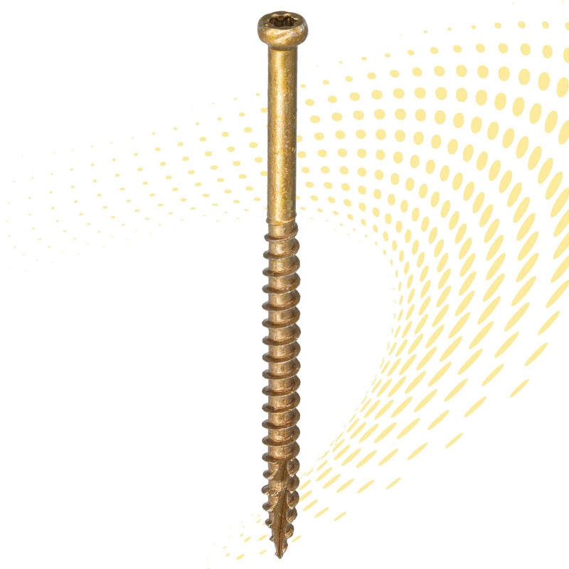GRK FASTENERS Fin/Trim 117766 Finishing Screw, #9 Thread, Recessed Star Drive, T15 Drive, Trim Head, 5 in OAL, Steel