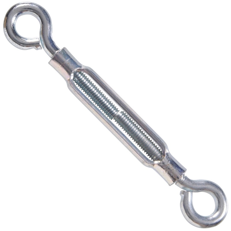 HARDWARE ESSENTIALS 321850 Exterior Turnbuckle, Eye x Eye End, 215 lb Load, 3/8-11 Thread, 10-5/8 in L Retracted
