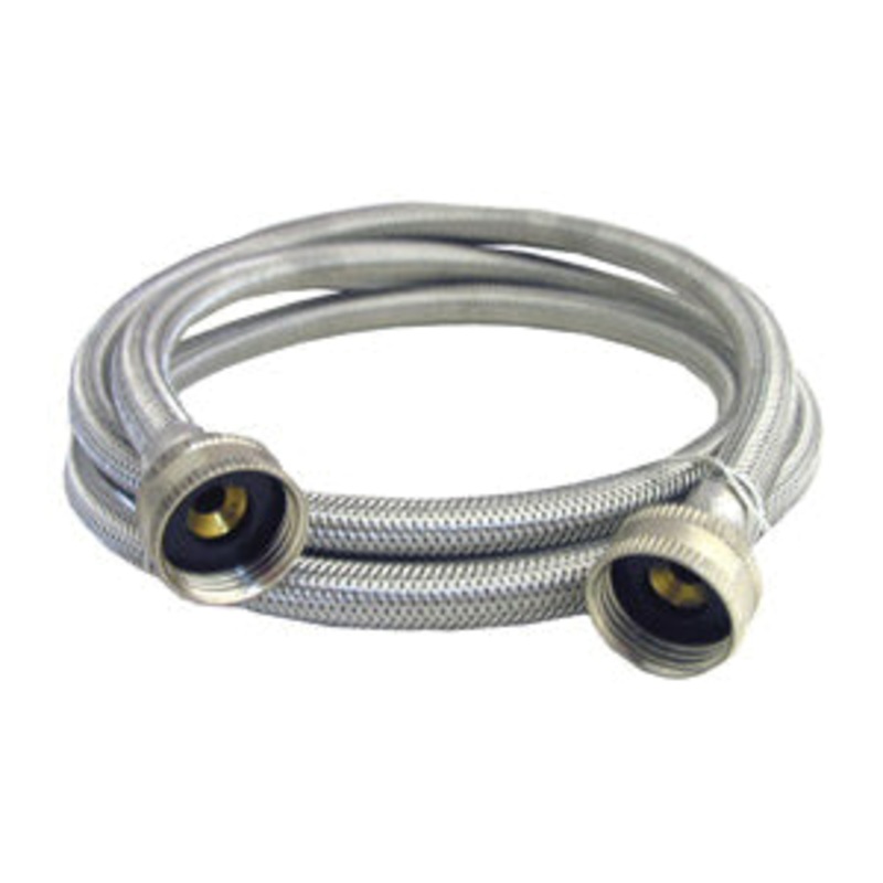 LASCO 16-1806 Hose, 3/4 in Nominal, 5 ft L, Female Hose Threaded, Stainless Steel Tube
