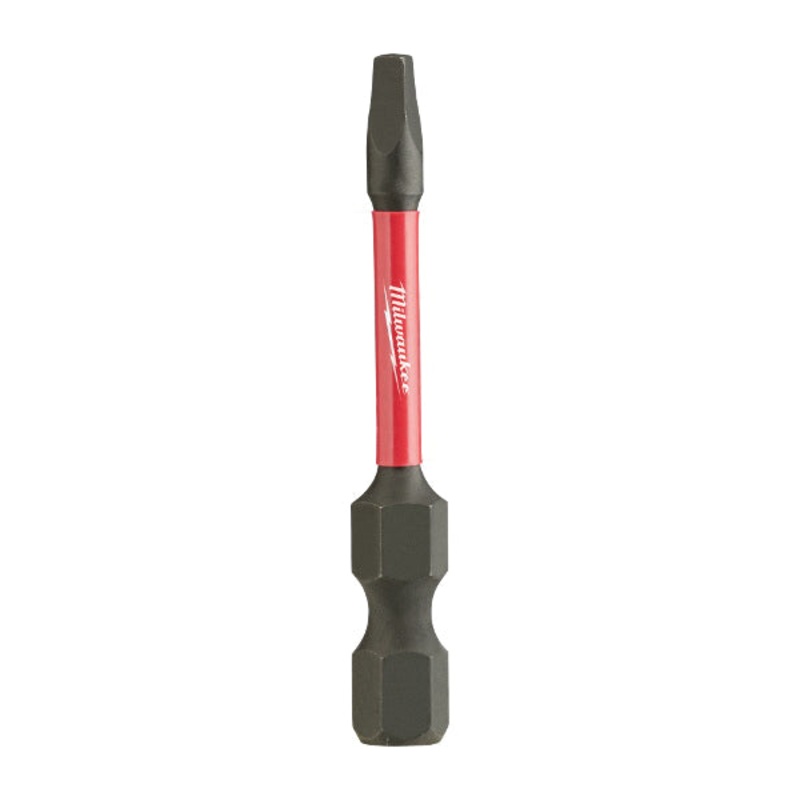 Milwaukee SHOCKWAVE 48-32-4471 Screwdriver Bit, Square Recessed Point, #1 Point, 2 in OAL, Steel
